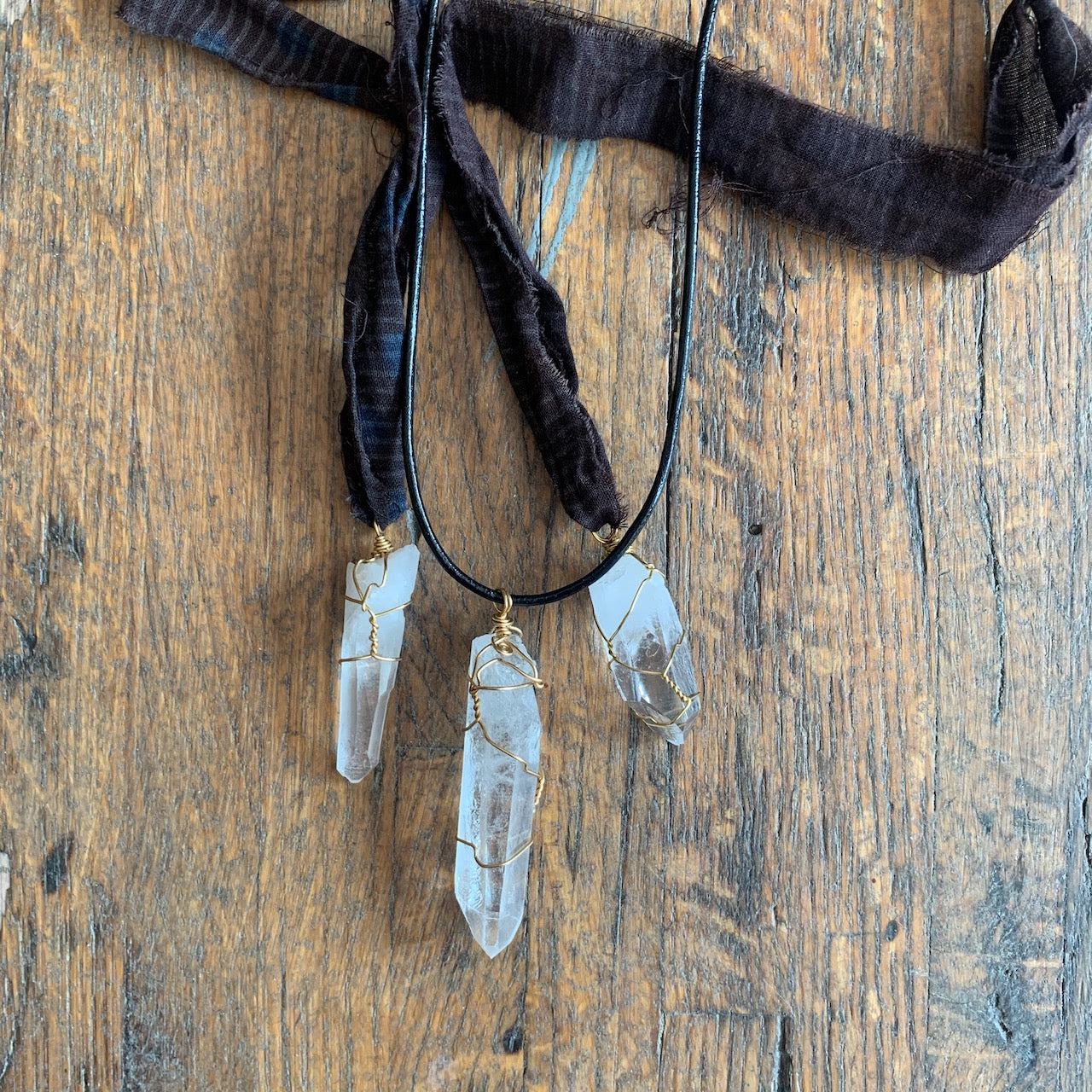 NECKLACE | Arkansas Quartz Charm + Pendant Necklaces Bella Vita Jewelry   