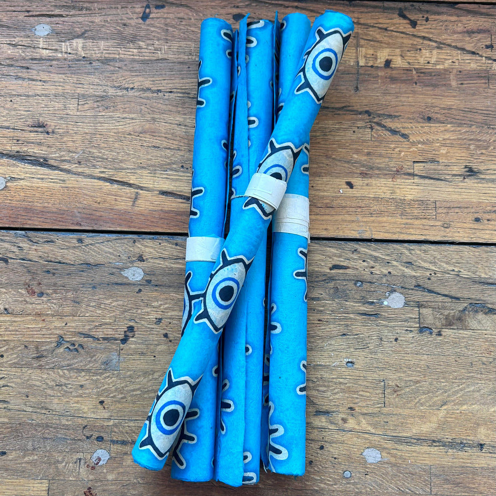 Handmade Wrapping Paper Sheet Gift Wrapping Giftsland Blue Eye  