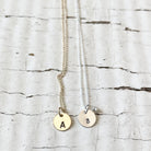 Hand Stamped Alphabet Charm Necklace Charm + Pendant Necklaces Bella Vita Jewelry   