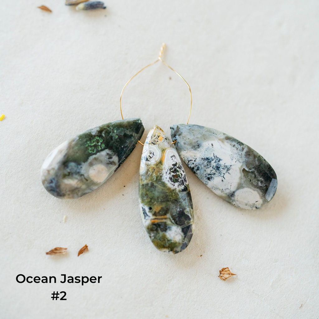 One of a Kind Ocean Jasper Sets Charm + Pendant Necklaces Bella Vita Jewelry #2  