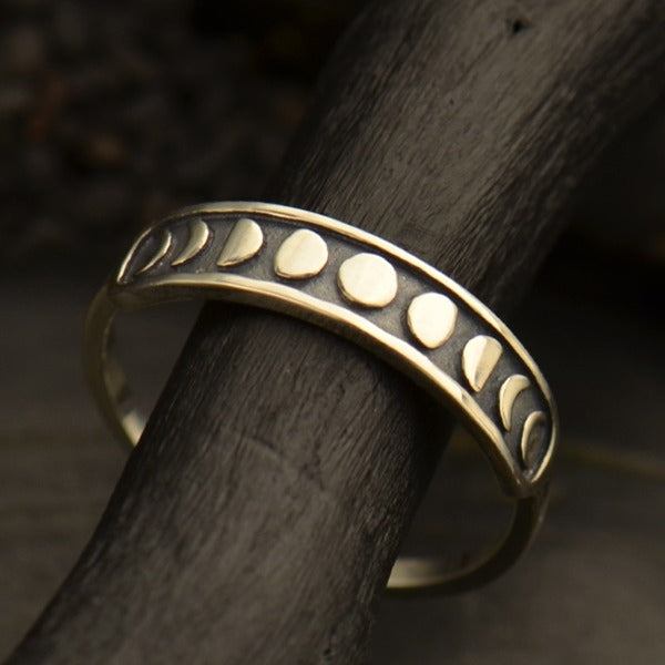 Sterling Moon Phases Ring Rings Nina Designs   