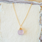 Rose Quartz Necklace Charm + Pendant Necklaces Bella Vita Jewelry