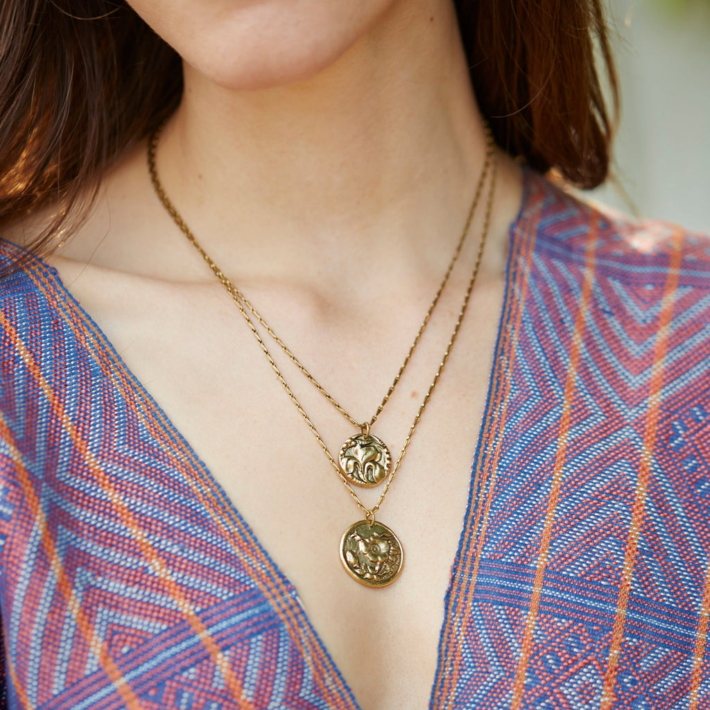 In the Garden - Sunflower Necklace Charm + Pendant Necklaces Bella Vita Jewelry   