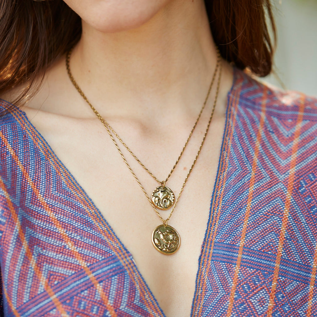 In the Garden - Iris Necklace Charm + Pendant Necklaces Bella Vita Jewelry   