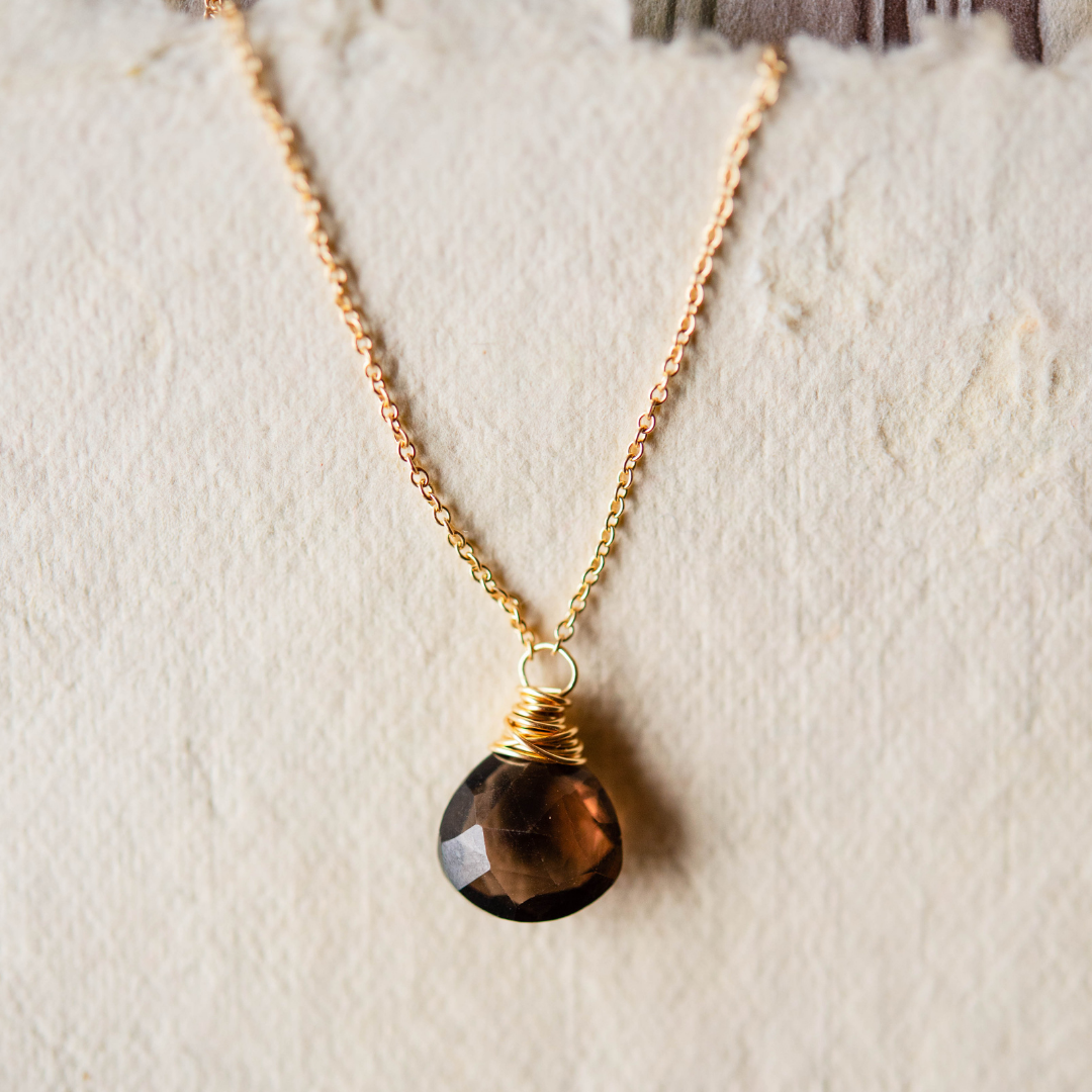 Smokey Quartz Necklace Charm + Pendant Necklaces Bella Vita Jewelry