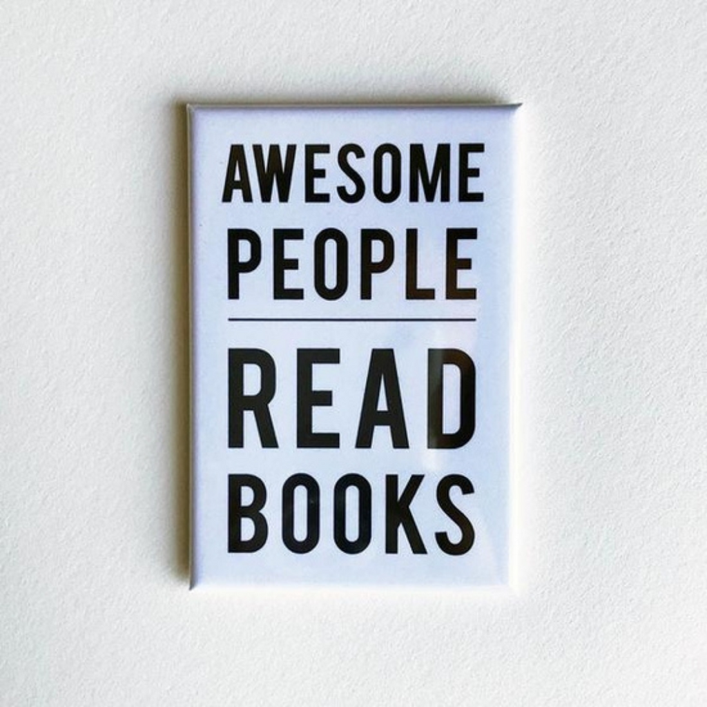 Awesome People Read Magnet Home Accents Steel Petal Press   