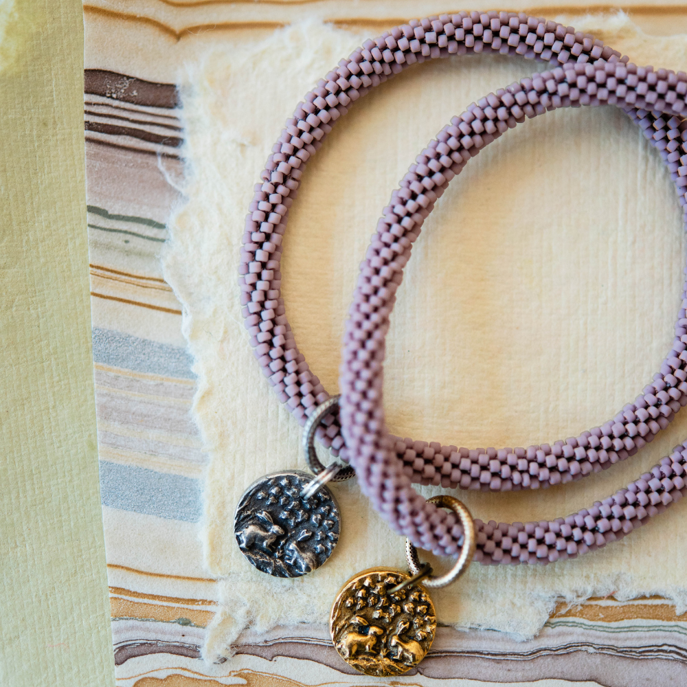 Beaded Bangle + Bunnies Charm Beaded Bangles Bella Vita Jewelry   