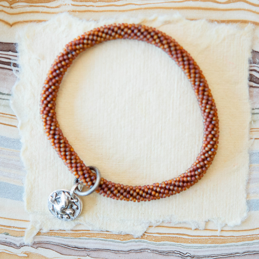 Beaded Bangle + Sparrow Charm Beaded Bangles Bella Vita Jewelry   