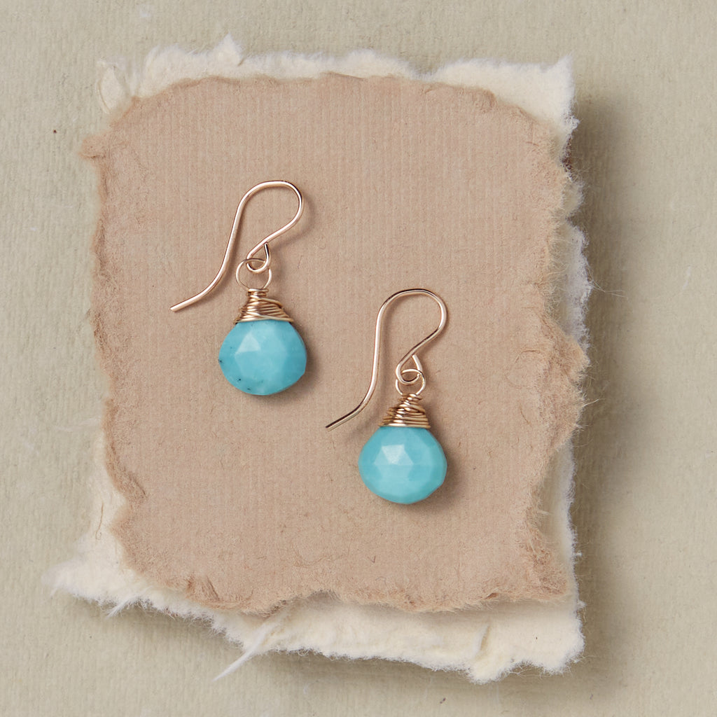 Turquoise Earrings Dangle Earrings Bella Vita Jewelry 14k Gold Fill  