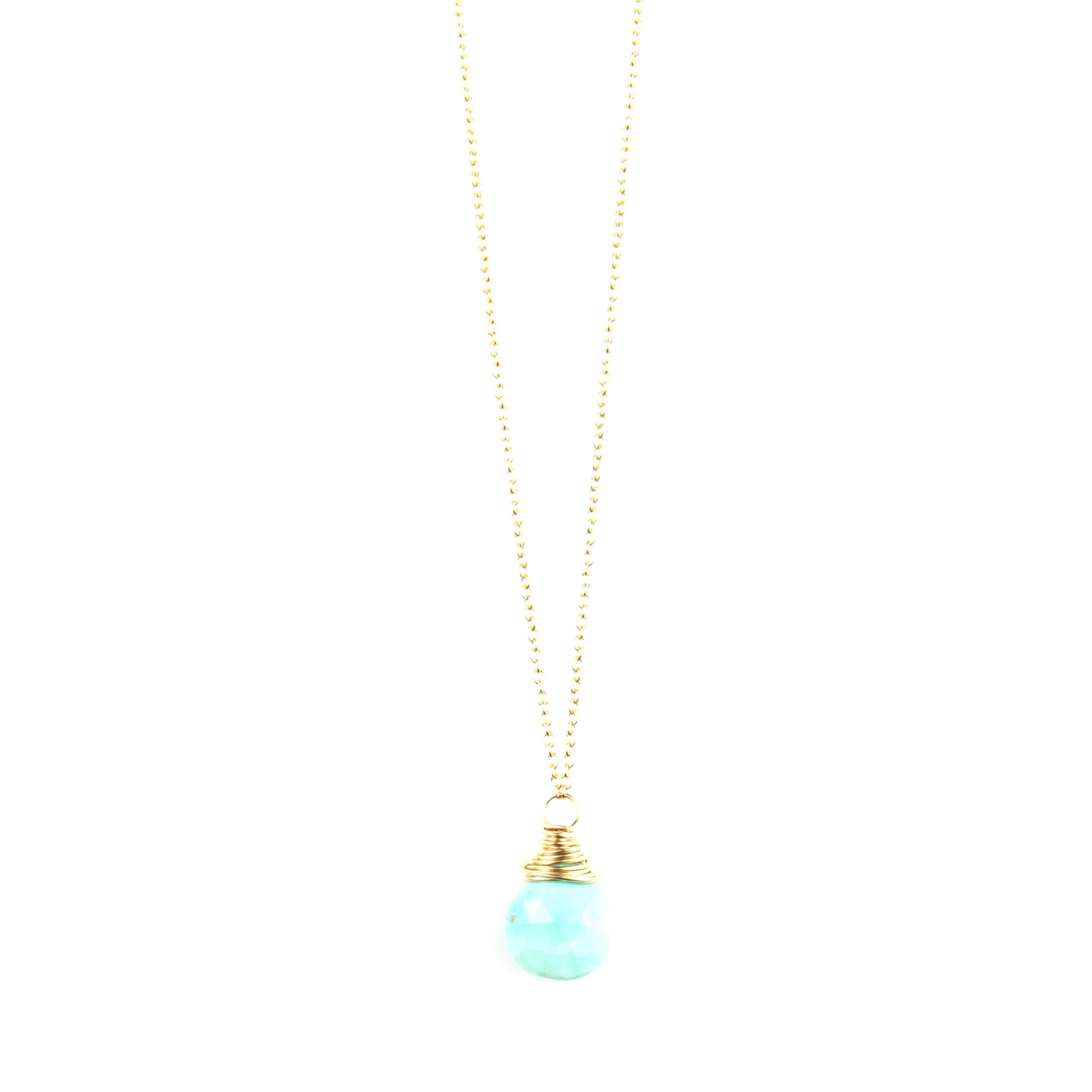 Turquoise Necklace Charm + Pendant Necklaces Bella Vita Jewelry   