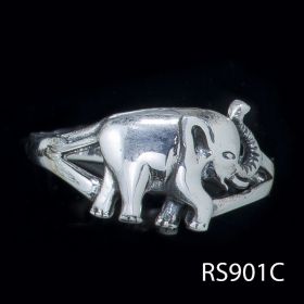 Sterling Silver Elephant Ring Rings Zeppo Merchandisers   