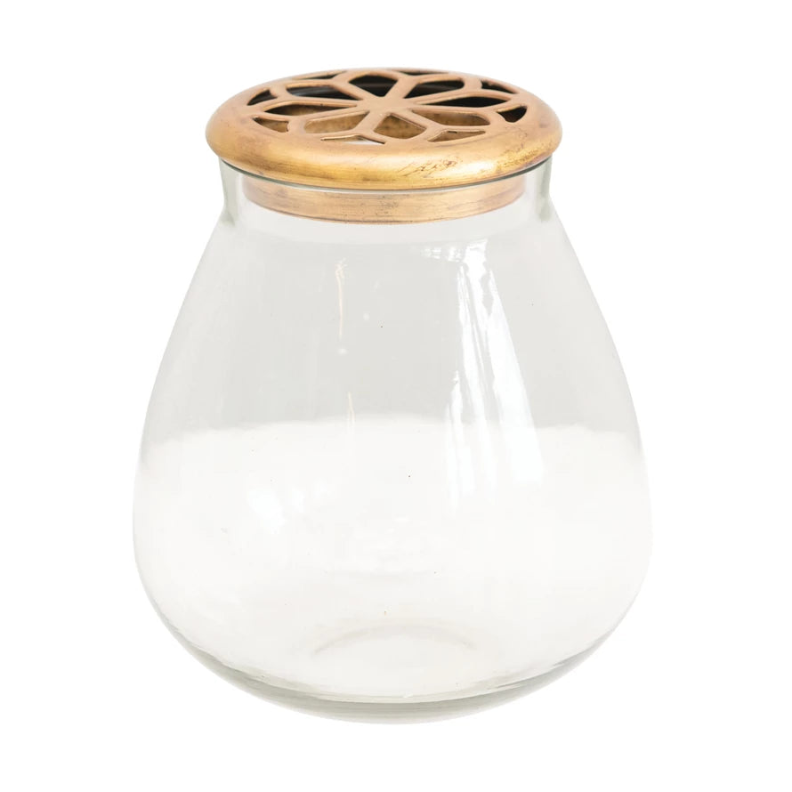 DECOR | Glass Vase with Metal Frog Lid SALE Lifestyle Sale   
