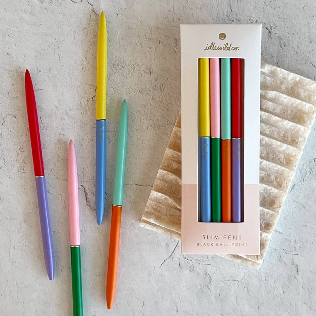 Rainbow Slim Pens Stationery + Pencils Idlewild Co.   