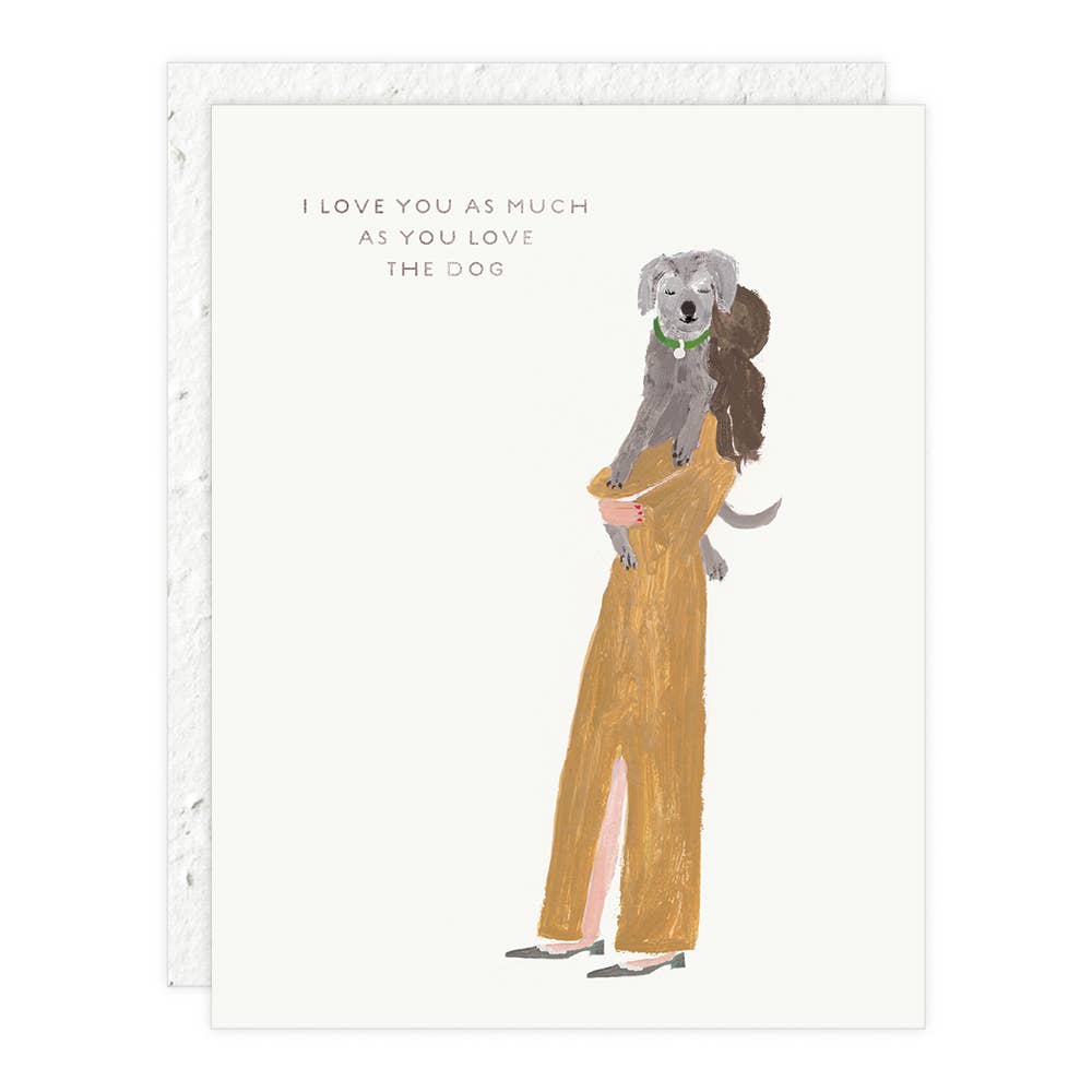 Girl and Dog - Love + Friendship Card  Seedlings   
