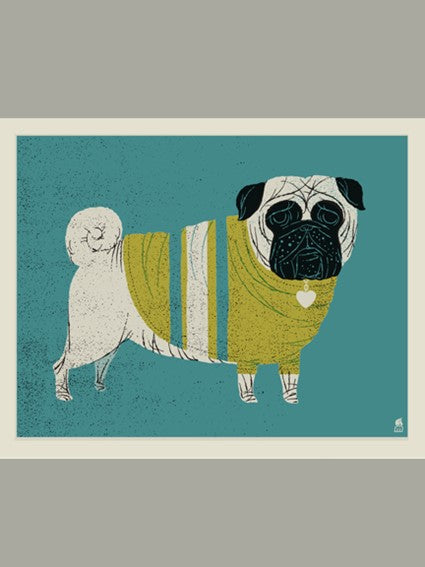 PRINT | Dog - Pug Wall Art Methane Studios   