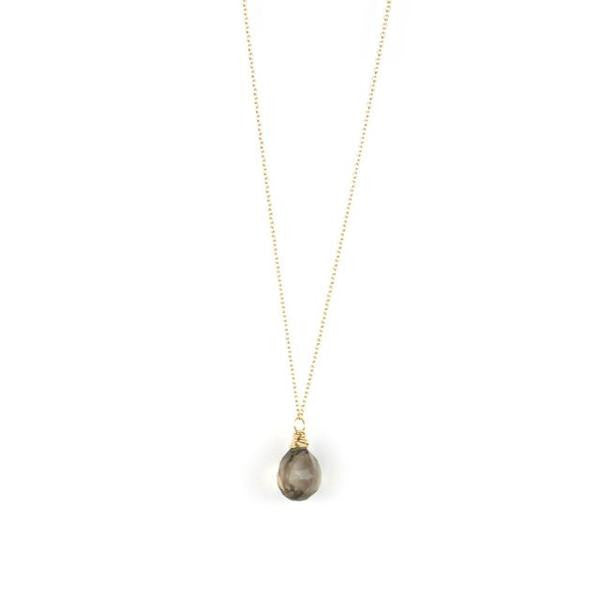 Smokey Quartz Necklace Charm + Pendant Necklaces Bella Vita Jewelry   